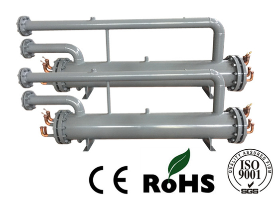 R22 cambiador de calor industrial refrigerante de Shell y del tubo con el material inconsútil de Shell de la tubería de acero